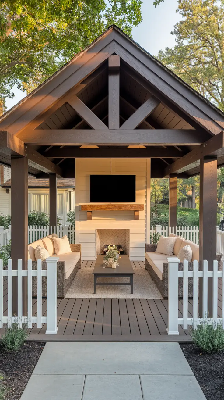 How Our Affordable Covered Back Porch Became So Much Fun