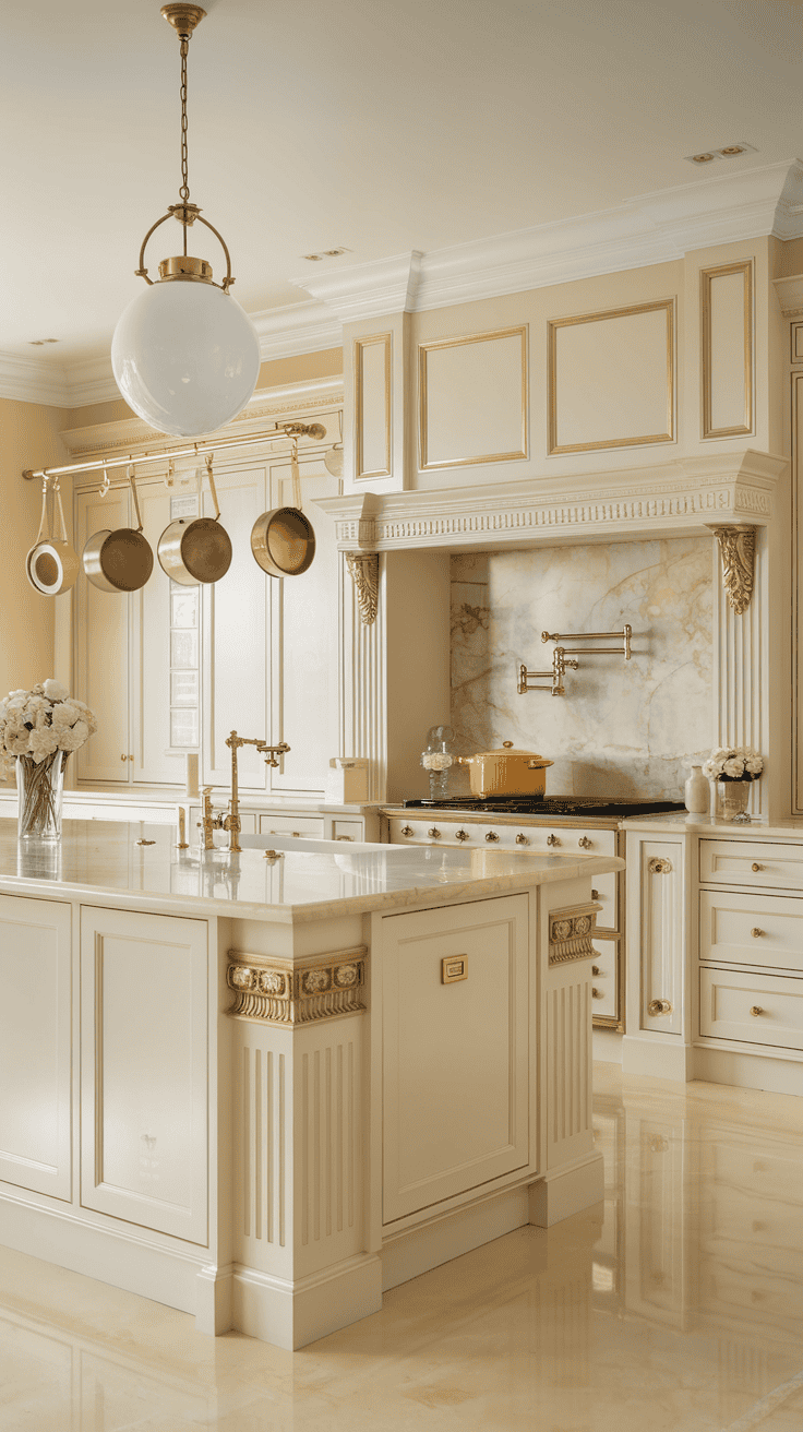Fresh Cream and Gold Kitchen Design Tips That Feel Elegant ...