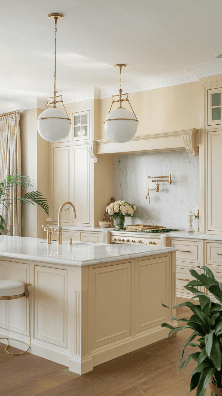 Fresh Cream and Gold Kitchen Design Tips That Feel Elegant ...