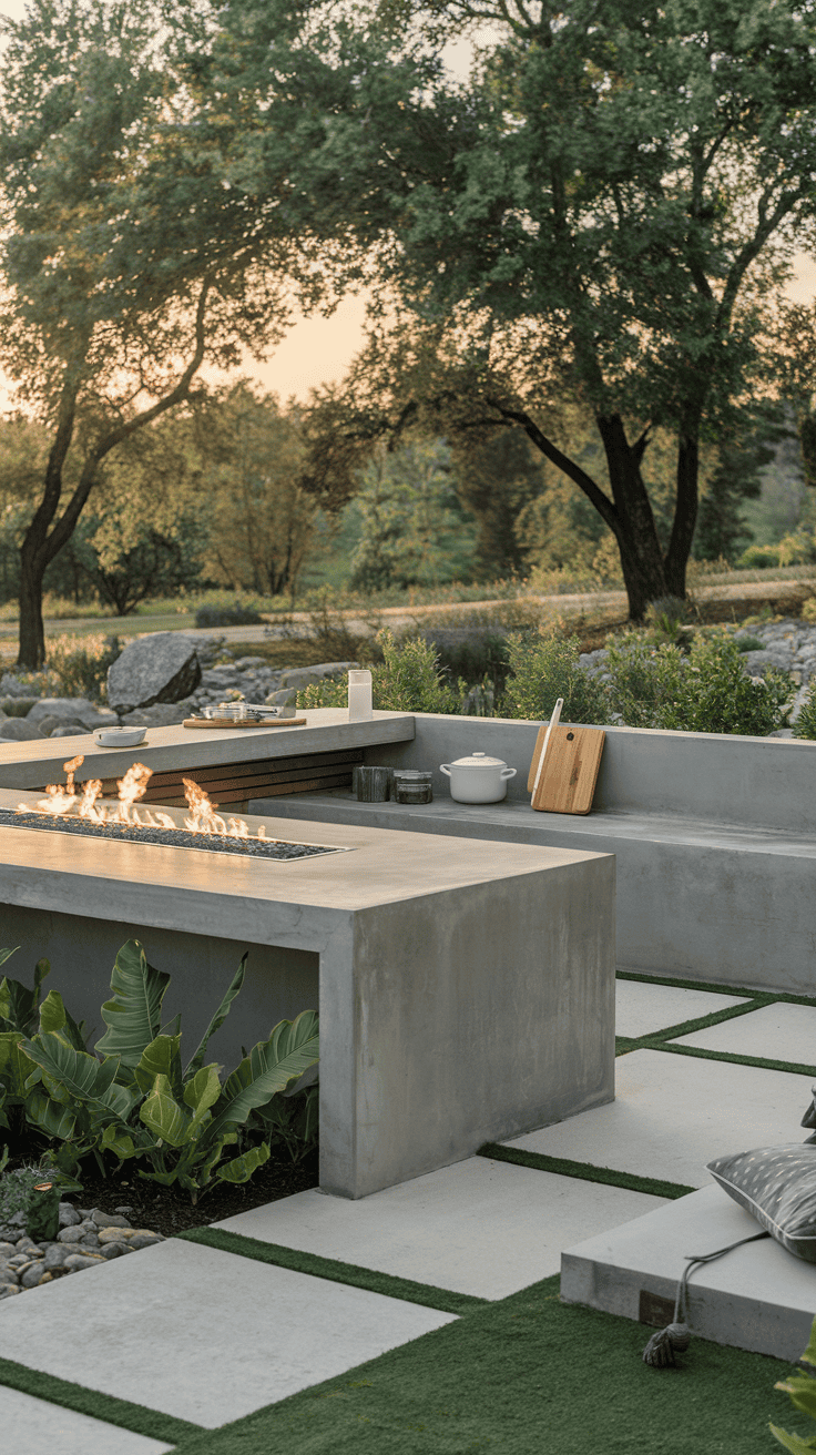 View of Designing a Modern Concrete Outdoor Kitchen That Feels Sleek ...