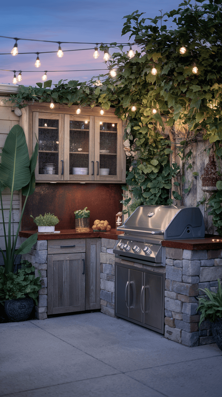 How to Design Stylish Small Backyard Kitchen Ideas - Small Outdoor ...