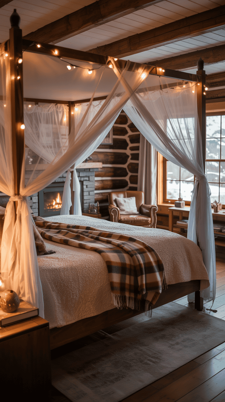 How I Created a Romantic Log Cabin Bedroom That Was So Fun - Small ...