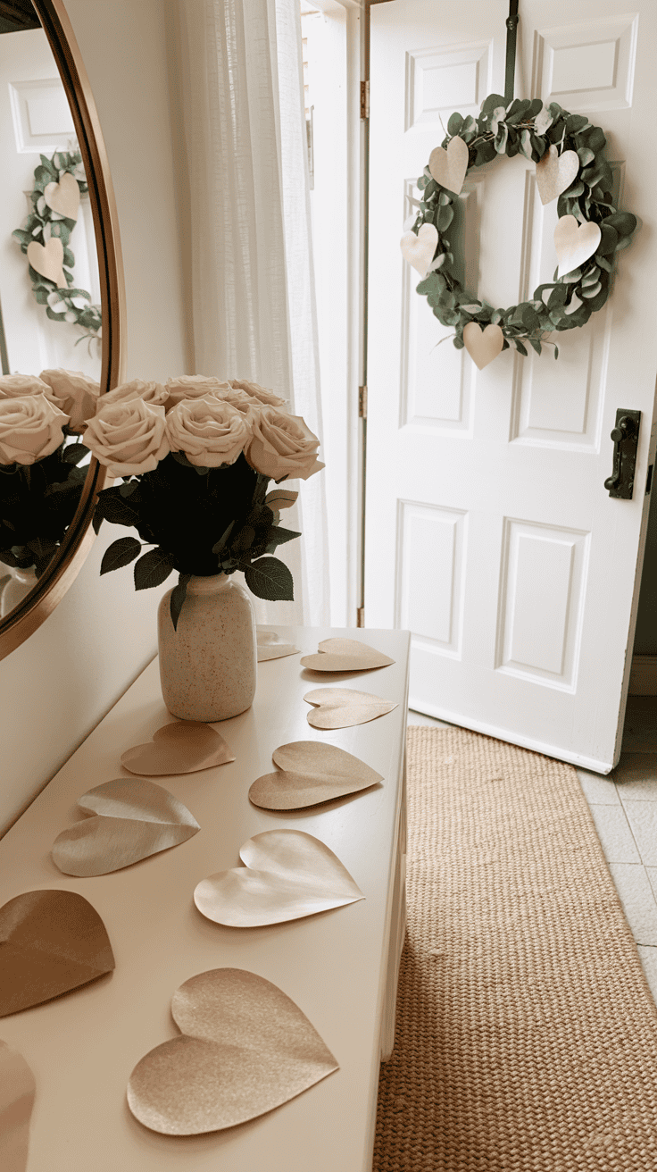 Valentine Entryway Valentine’s Day Decoration Ideas DIY