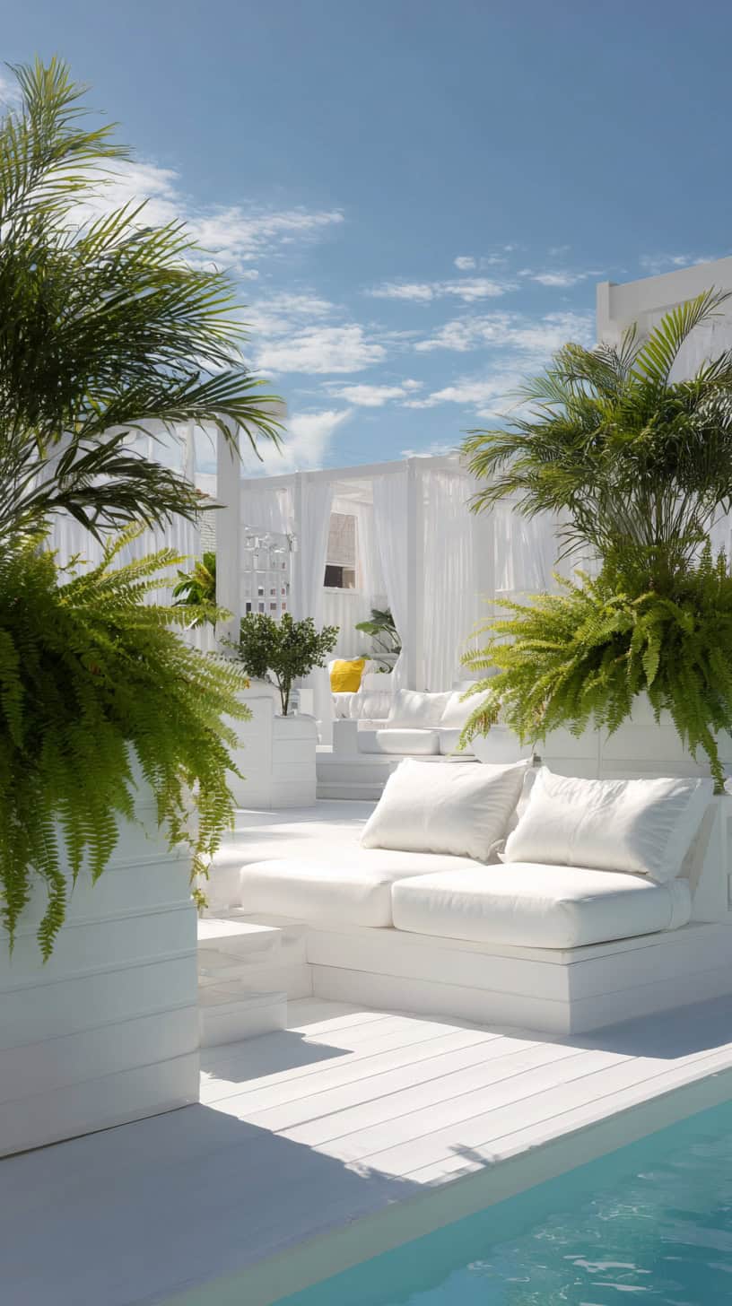 All-White Pool Surround - Image 1