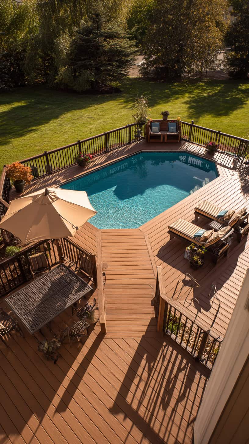 L-Shaped Lounging Deck