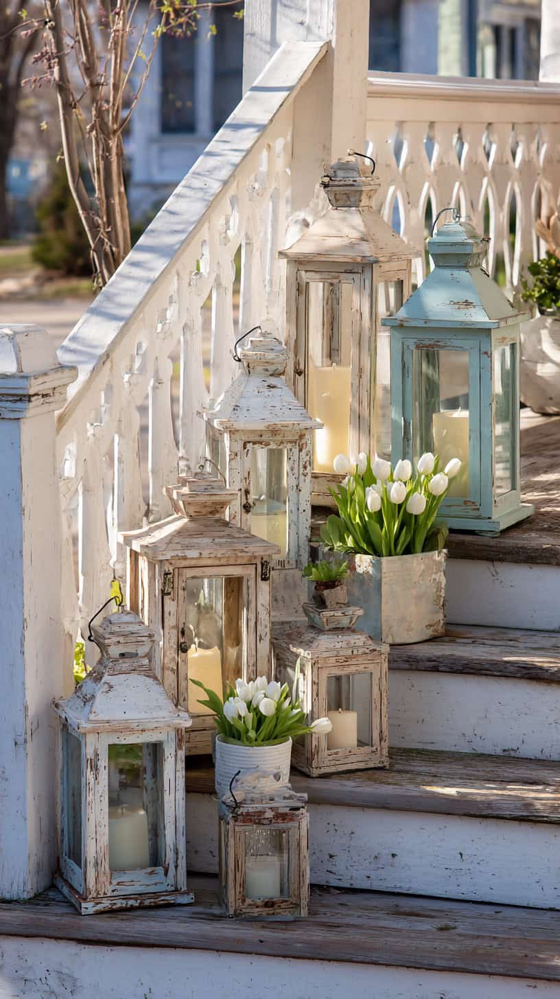 Chippy Wooden Lanterns - Image 1