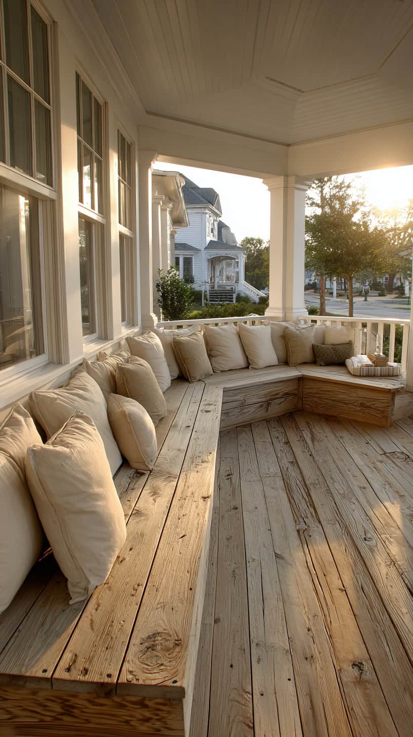 Farmhouse-Style Wraparound Benches - Image 2