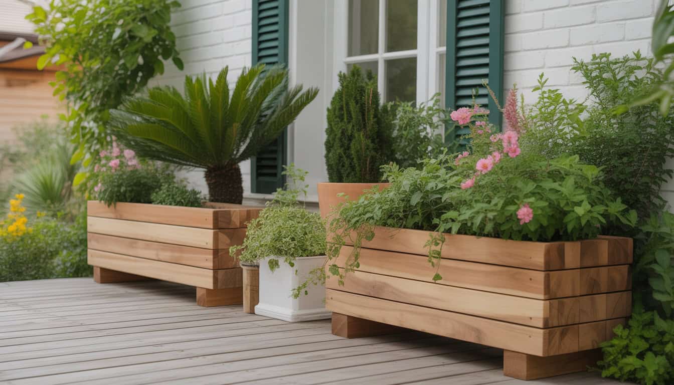 Wooden Planters Ideas for a Natural and Timeless Porch Look