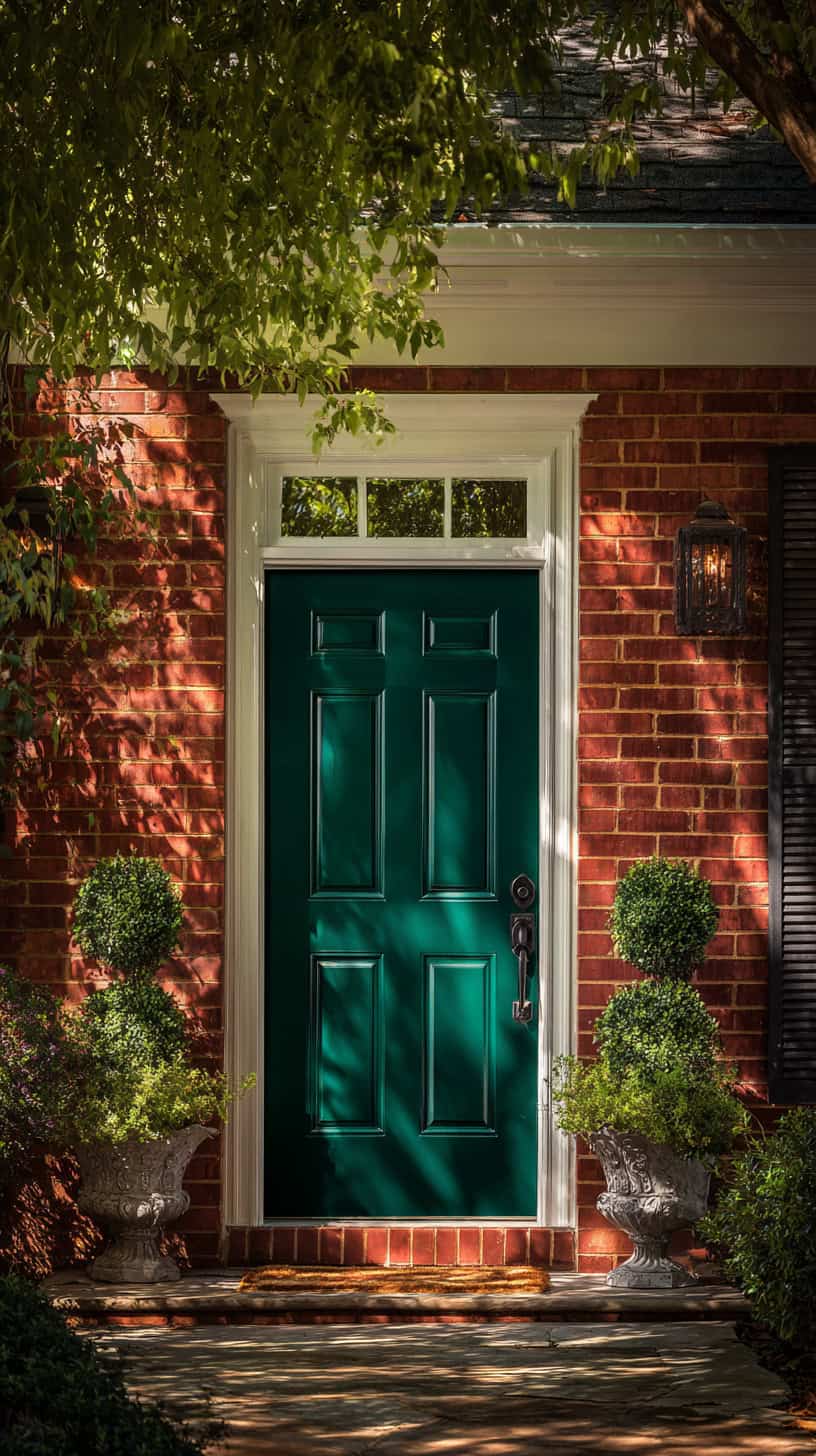 Forest Green Porch Door - Image 1