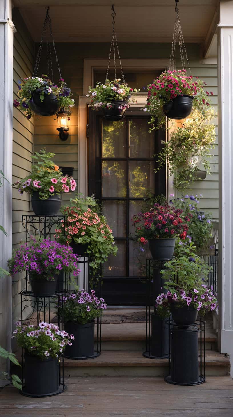 Front Porch Flower Pot Ideas for Playful Heights - Image 2
