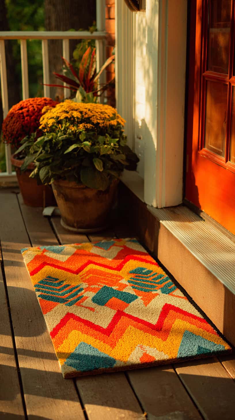 Front Yard Decor Ideas with Welcome Mats and Pops of Color - Image 1