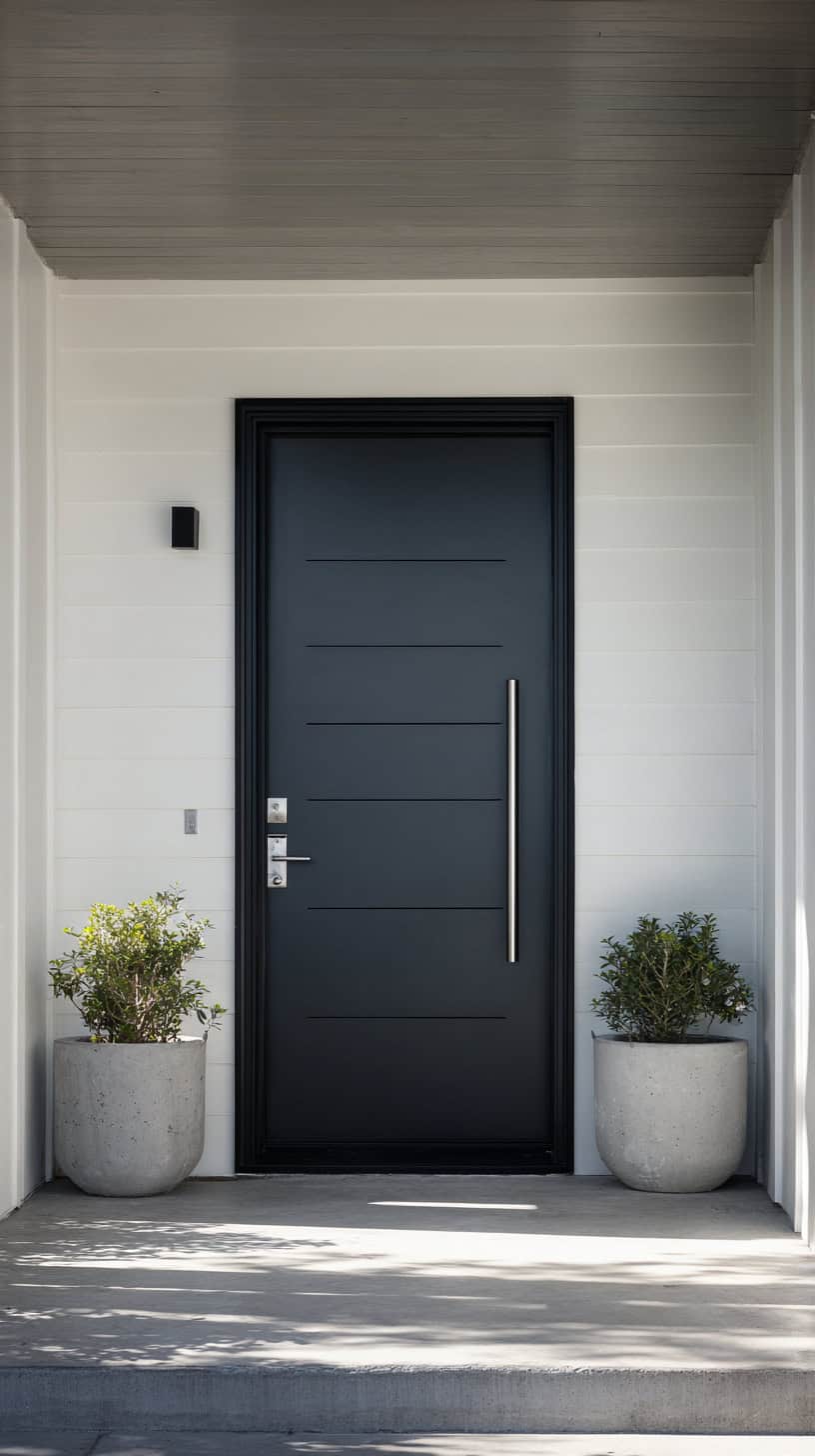 Matte Black Minimal Door - Image 1