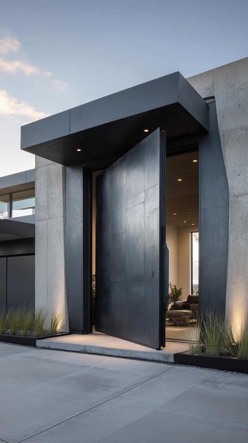 Modern Steel Pivot Entry - Image 2