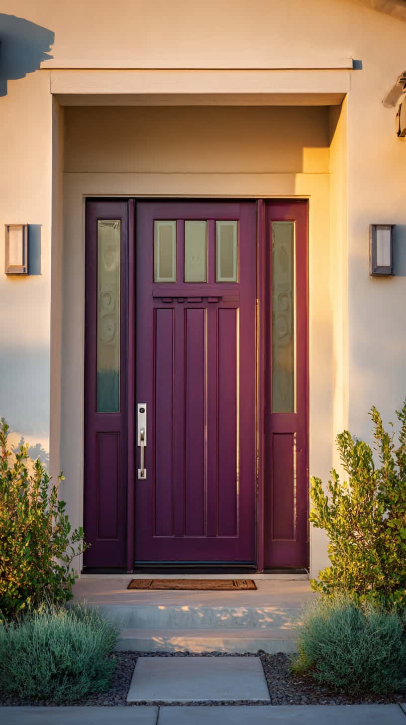 Plum Purple Exterior Entrance - Image 1