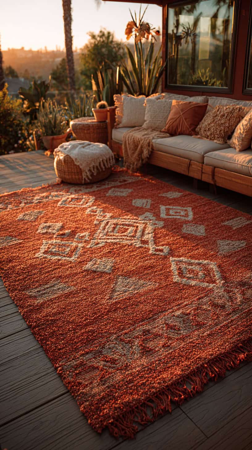 Plush Outdoor Deck Rug - Image 1