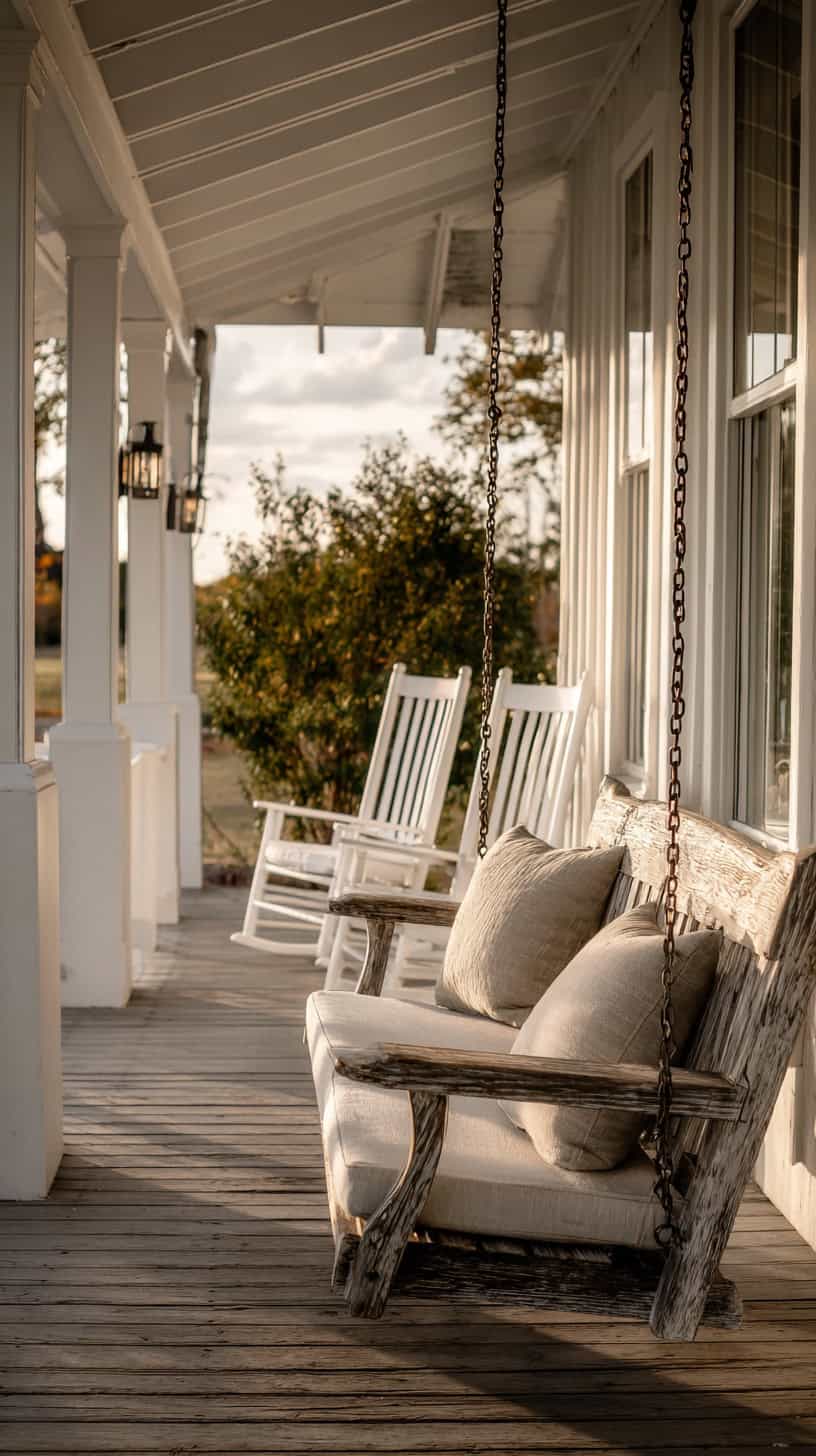 Seating Ideas for Long Front Porch Decorating Ideas - Image 2