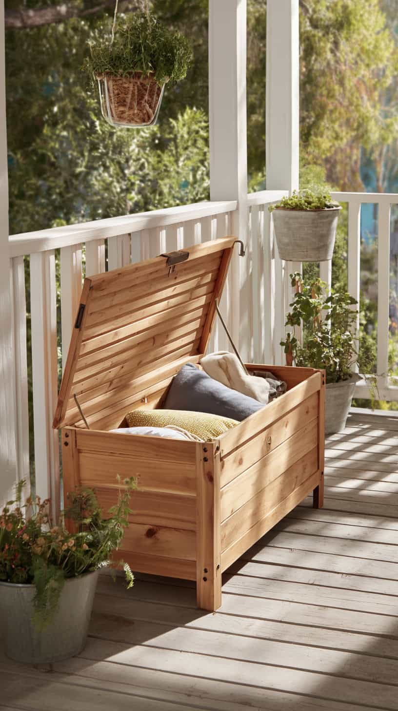 Storage Bench for Porch Organization - Image 1