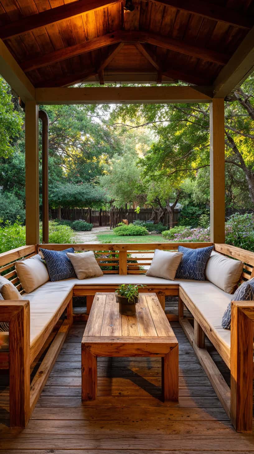 U-Shaped Bench for Family Gatherings - Image 1