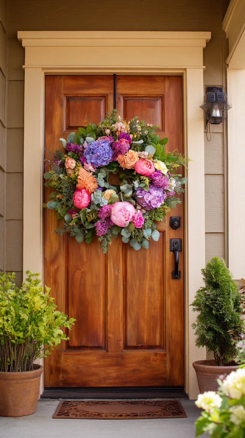 Vibrant Front Door Wreath - Image 2