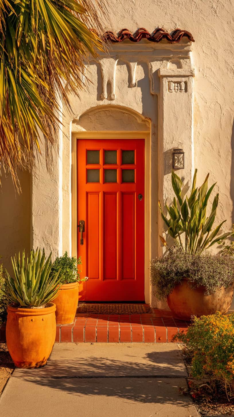 Warm Terracotta Porch Door - Image 1