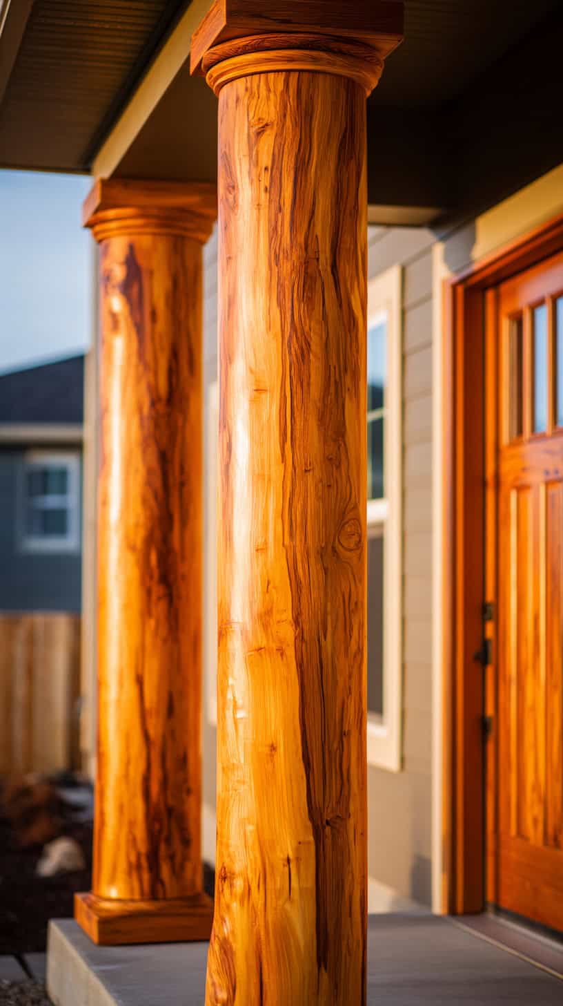 Wooden Pillars That Bring Warmth to Your Entry - Image 1