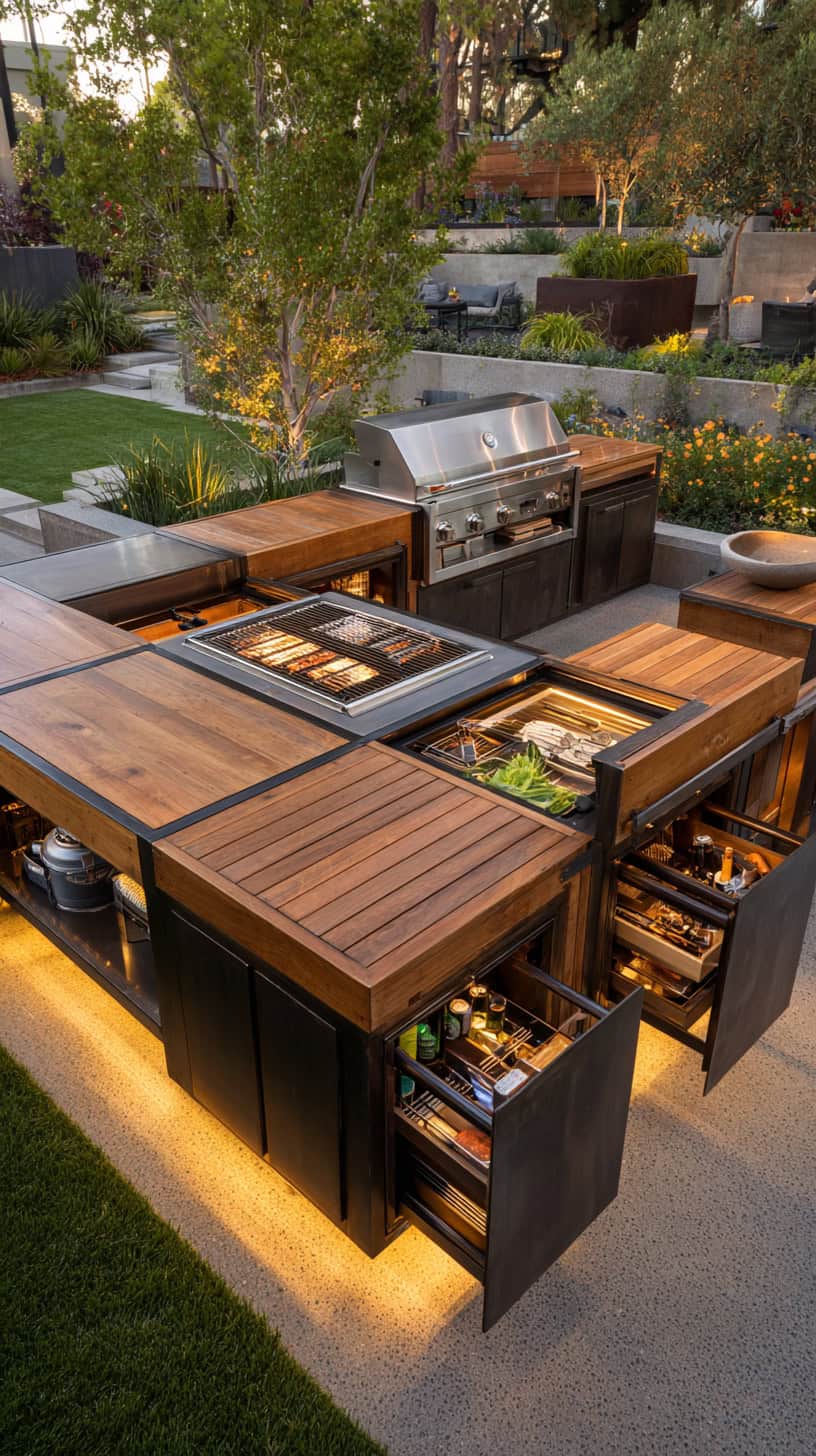 Barbecue Table Built In Bbq - Image 1