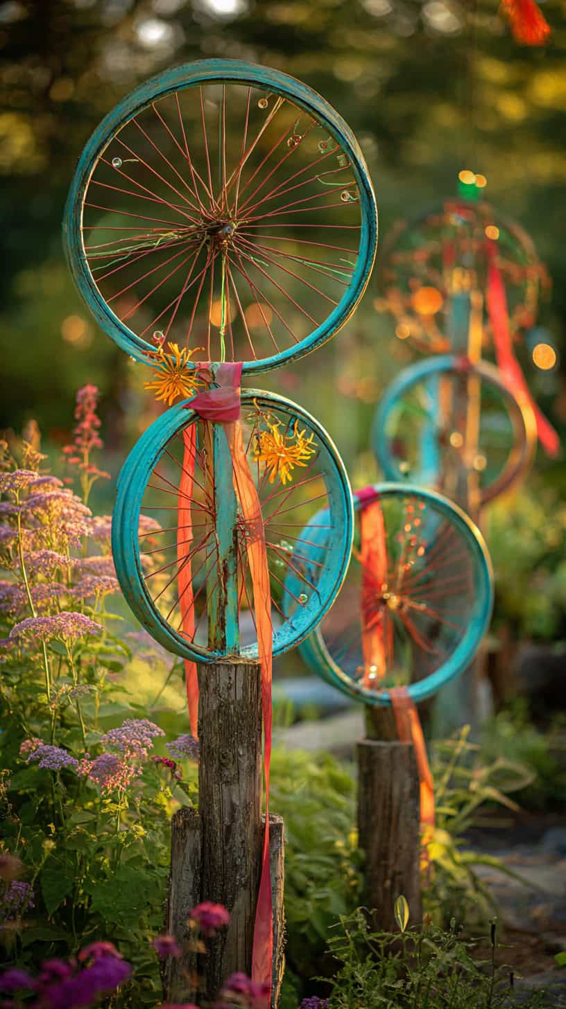 Bicycle Wheel Sculptures - Image 1