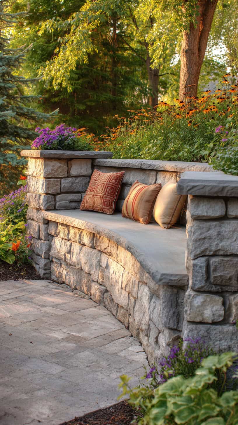 Built-In Retaining Wall Seats - Image 1