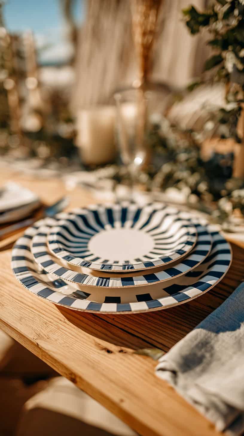 Chic Paper Plate Stack - Image 2