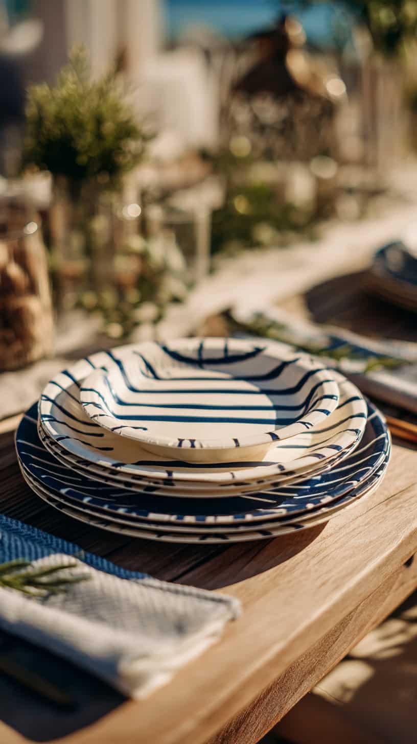 Chic Paper Plate Stack - Image 1