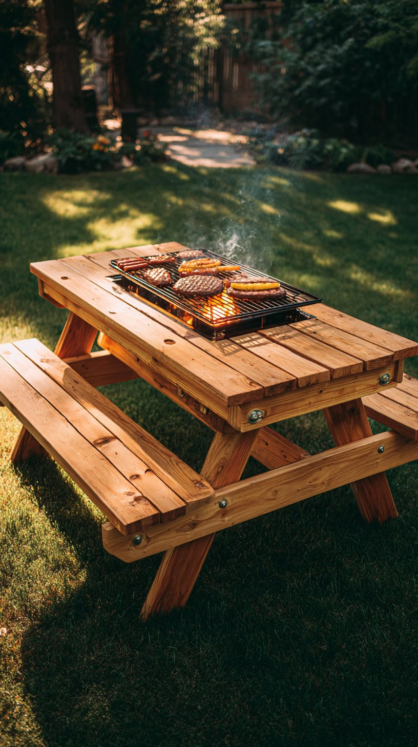 Classic Picnic Table Grill - Image 1