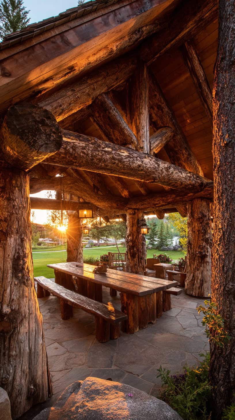 Country Log Pavilion Shelter - Image 2