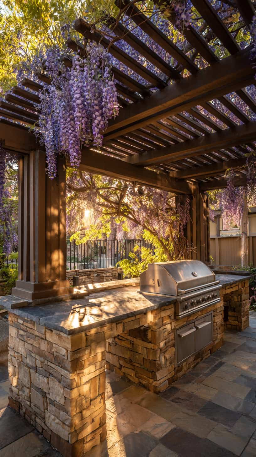 Covered Pergola Grill Station - Image 2