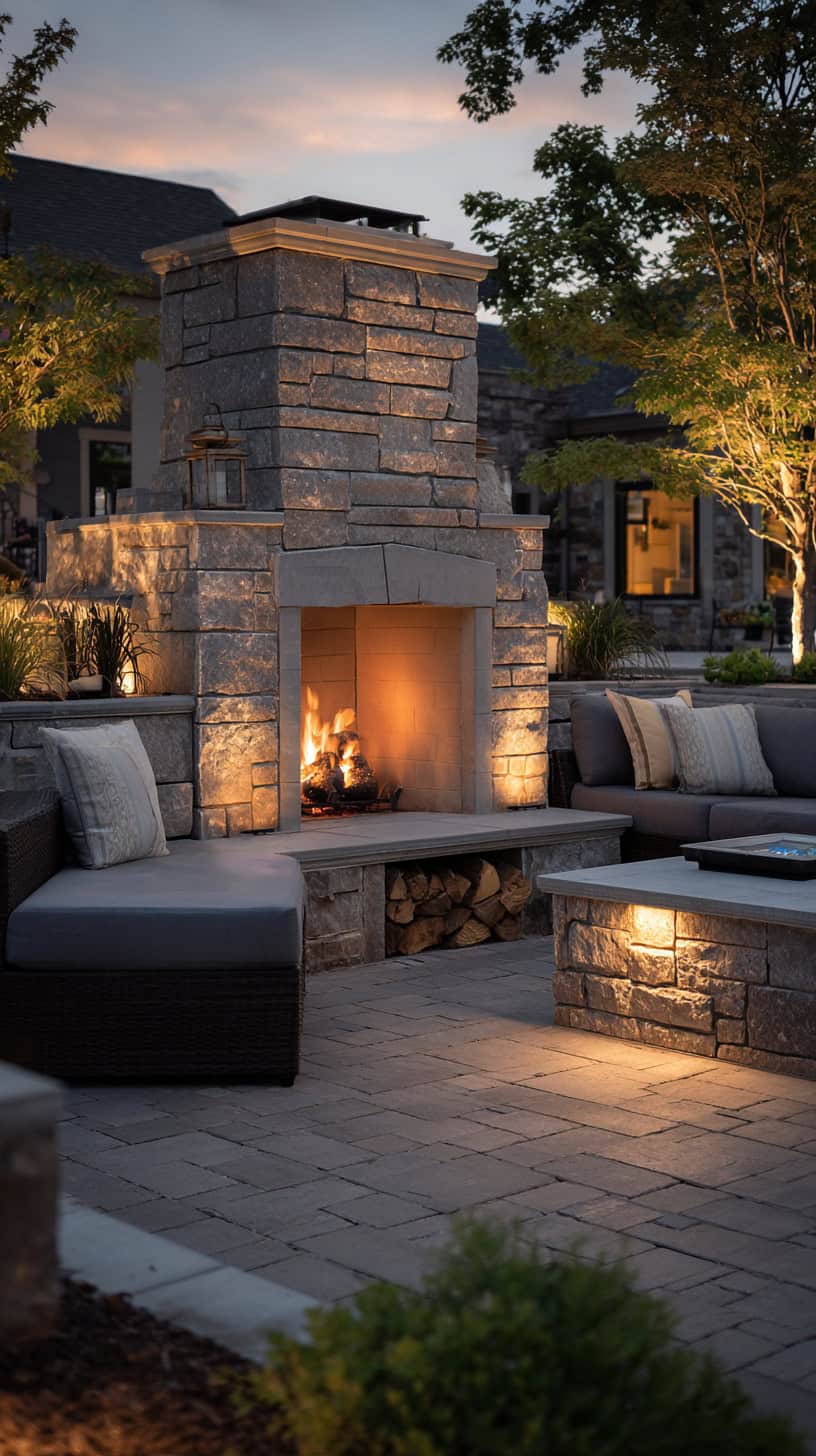 Cozy Outdoor Fireplace - Image 2
