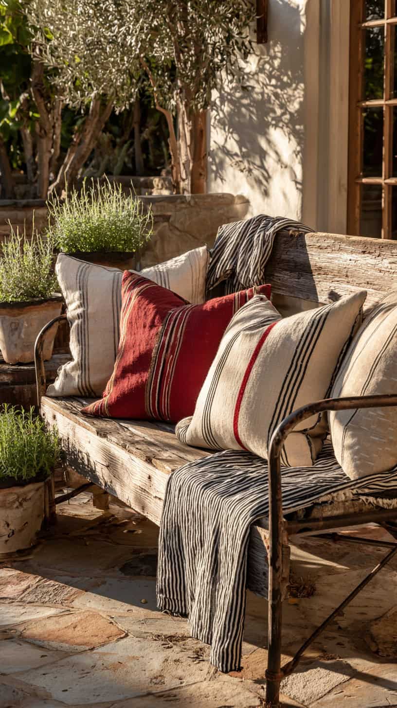 Cozy Striped Throw Seating - Image 2