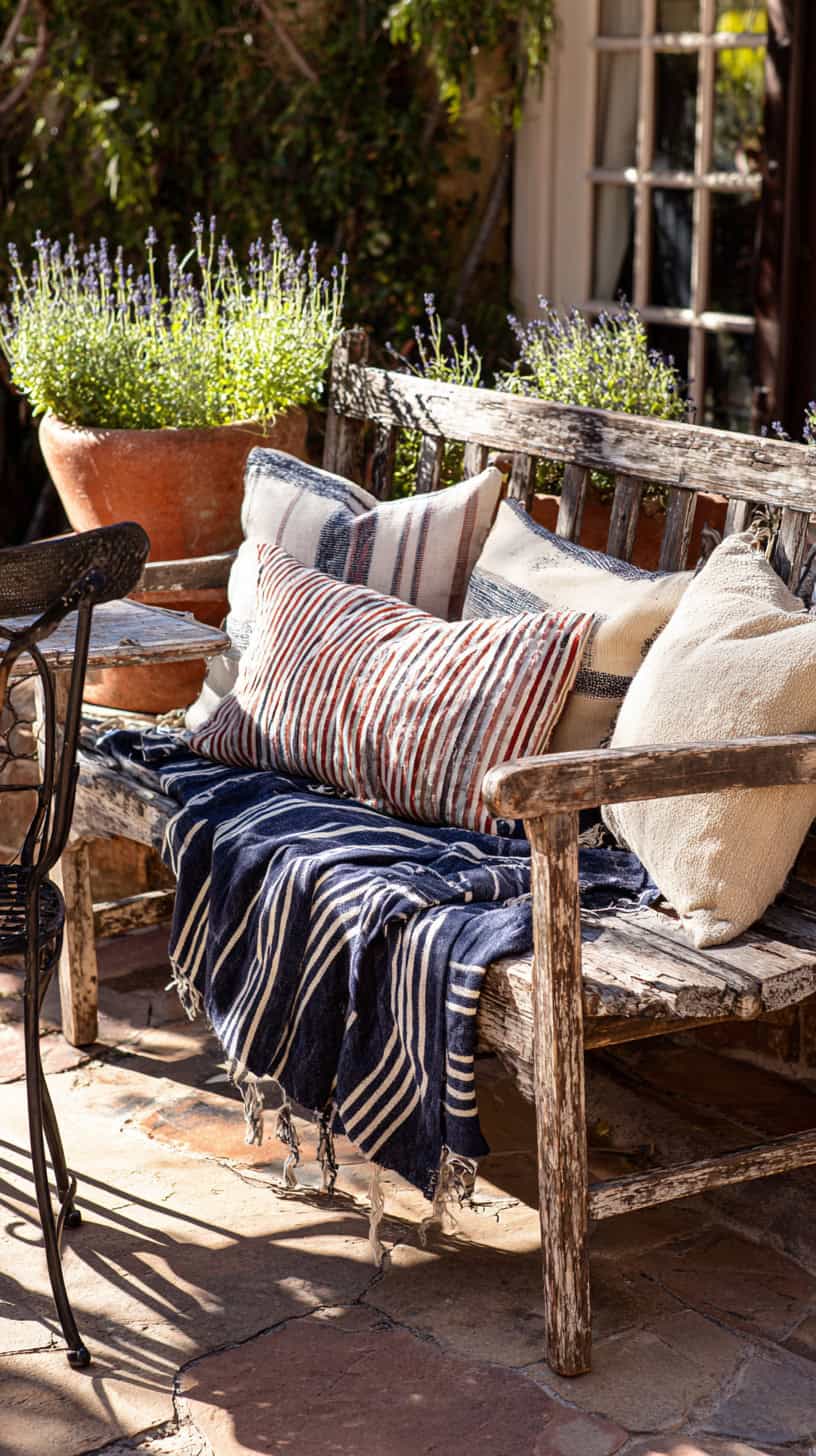 Cozy Striped Throw Seating - Image 1