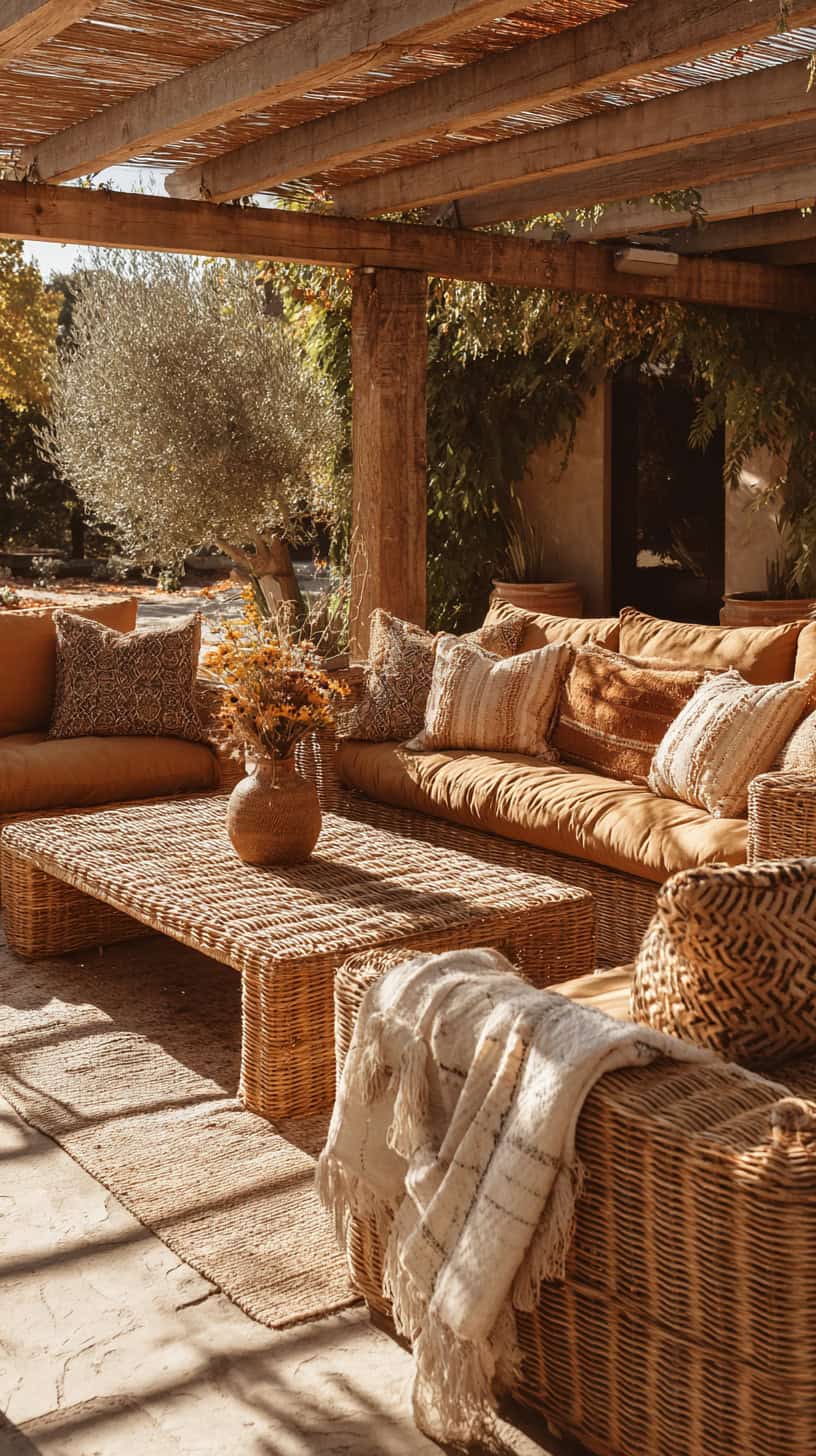 Cozy Wicker Lounge Area - Image 1
