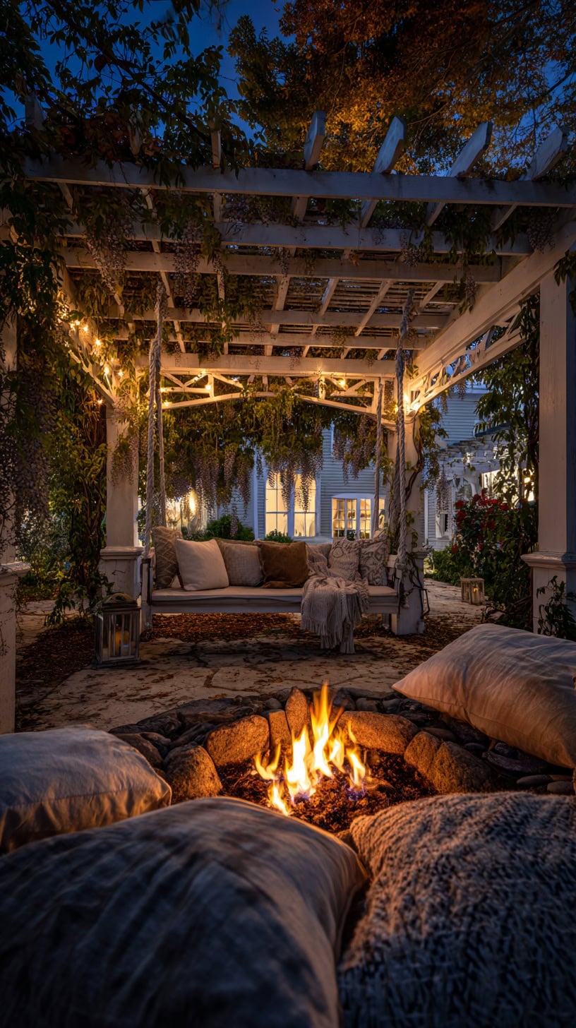 Dream Backyard Ideas with Pergolas and Fire Features - Image 1