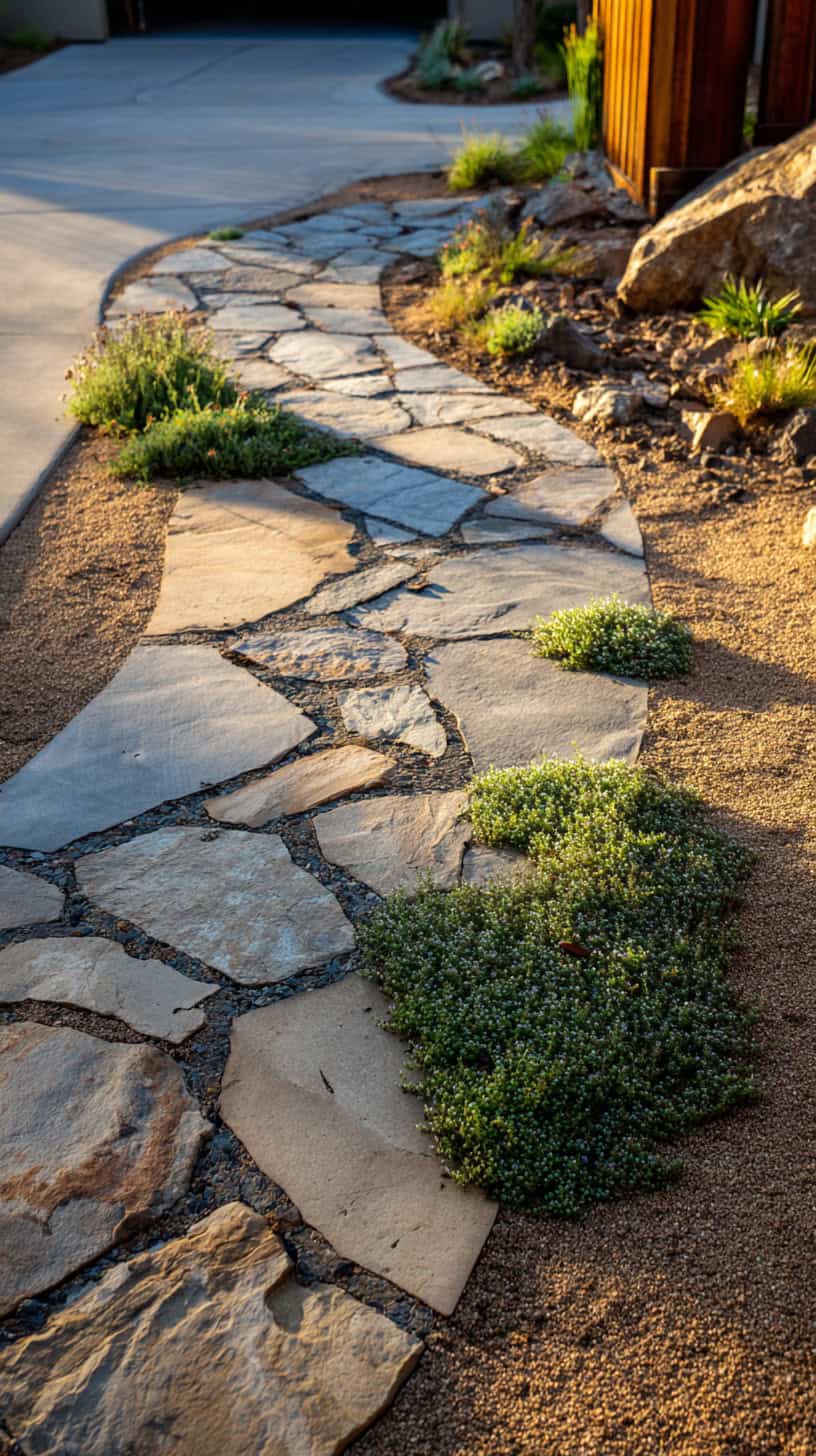 Driveway Adjacent Stone Path - Image 1