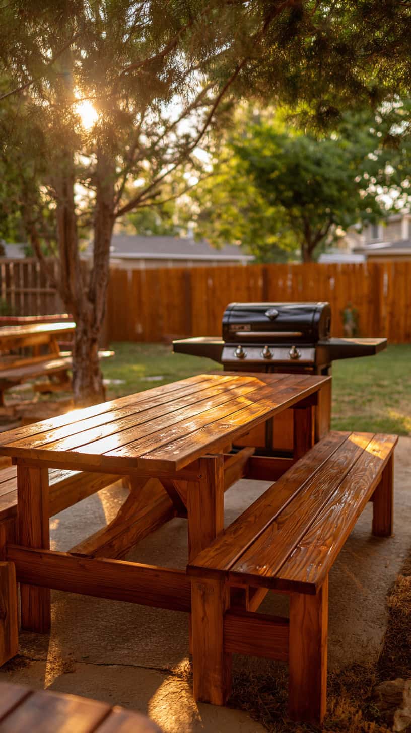 Family Backyard Bbq Table - Image 1