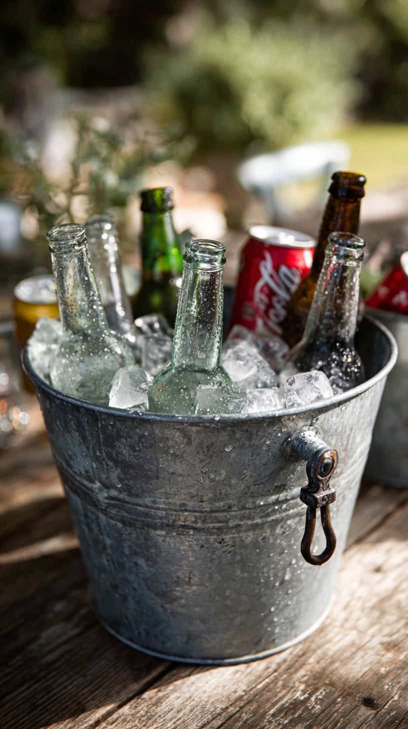 Galvanized Ice Bucket - Image 2