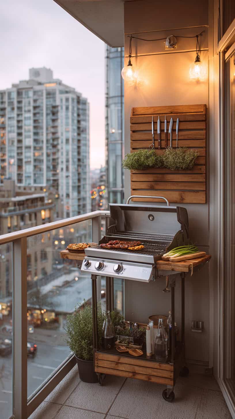 Modern Grill Design for Balcony: Perfect for Small Spaces - Image 1