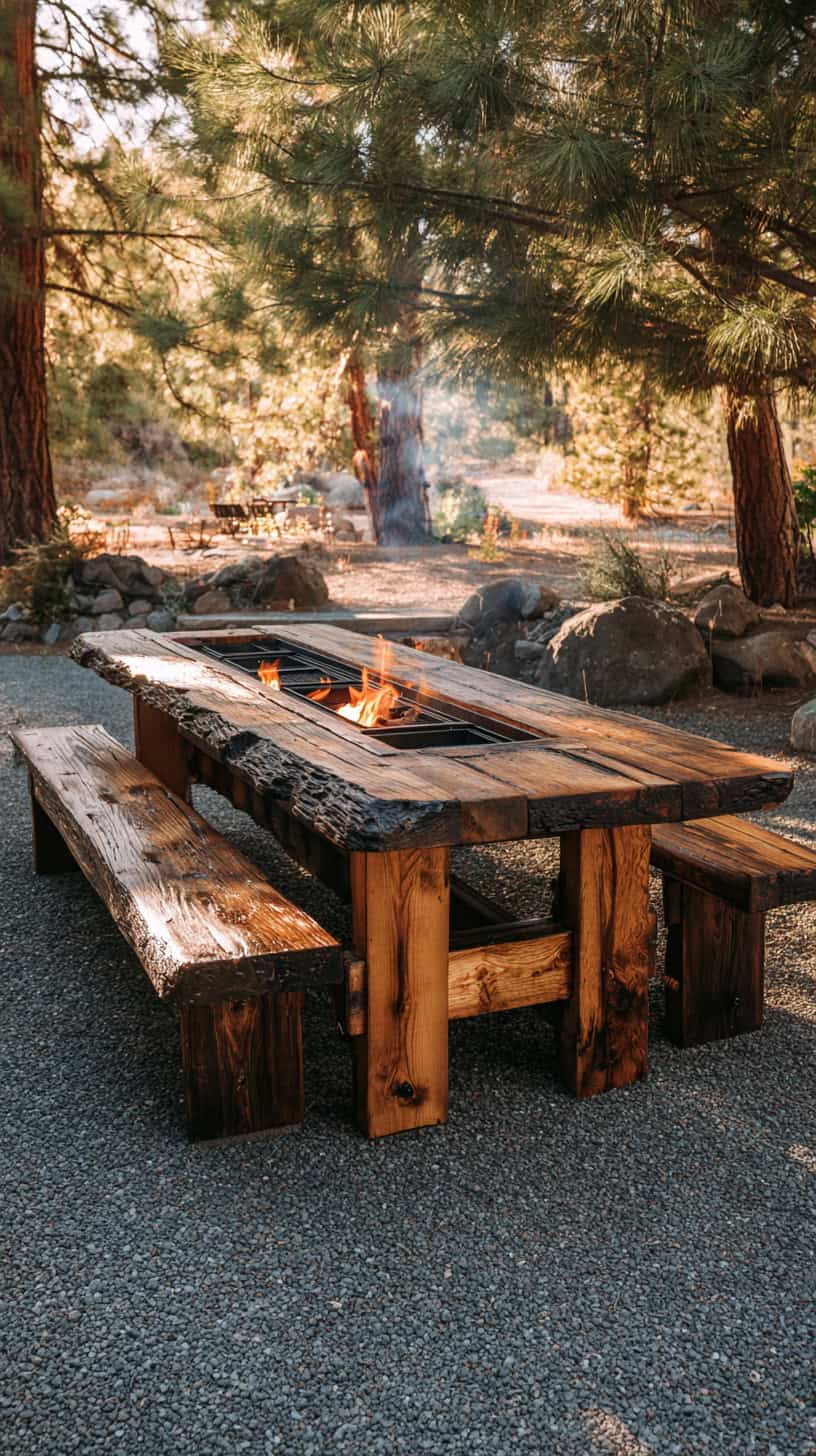 Outdoor Barbeque Picnic Table - Image 2