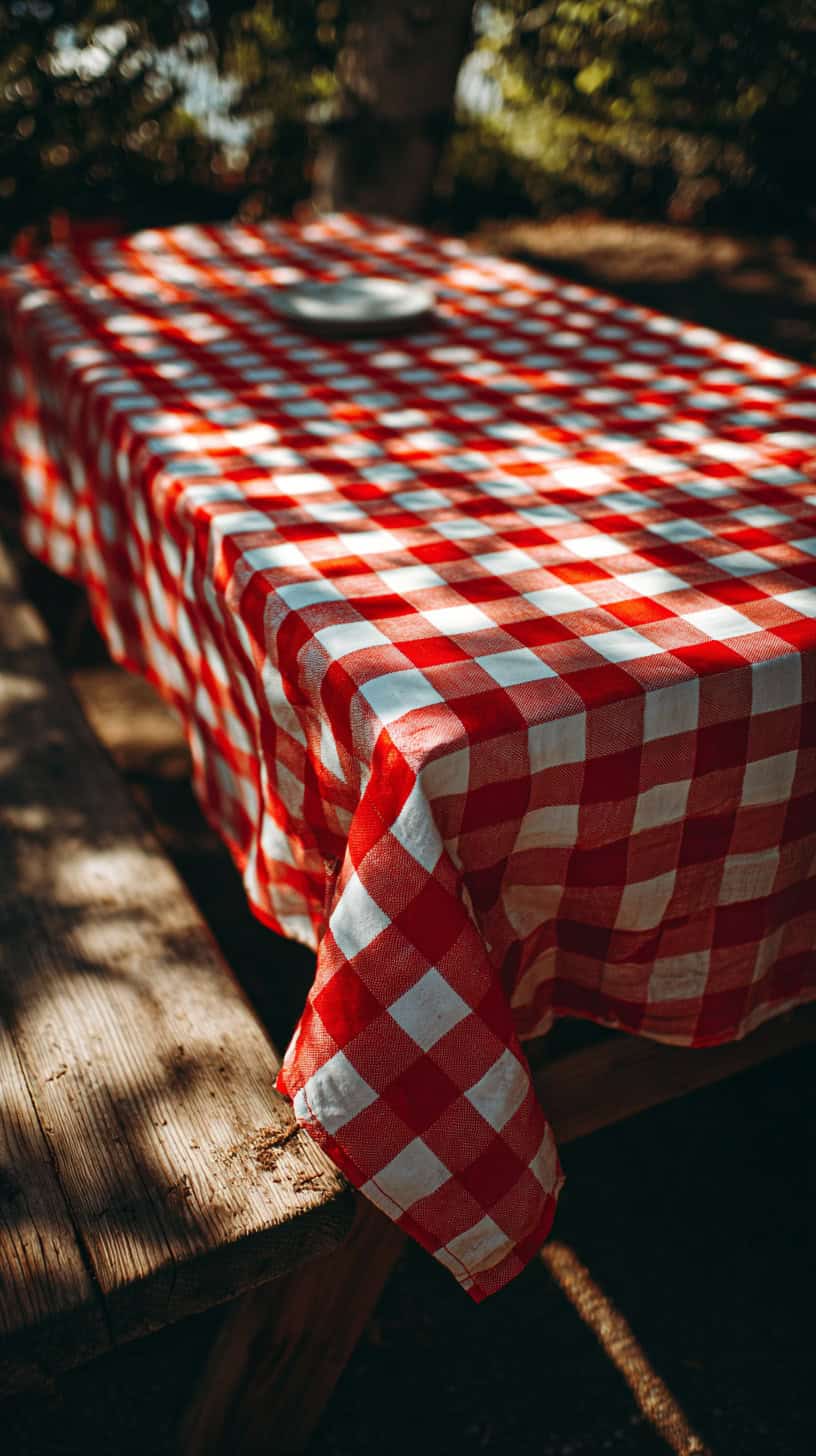Red-Checked Tablecloth - Image 2