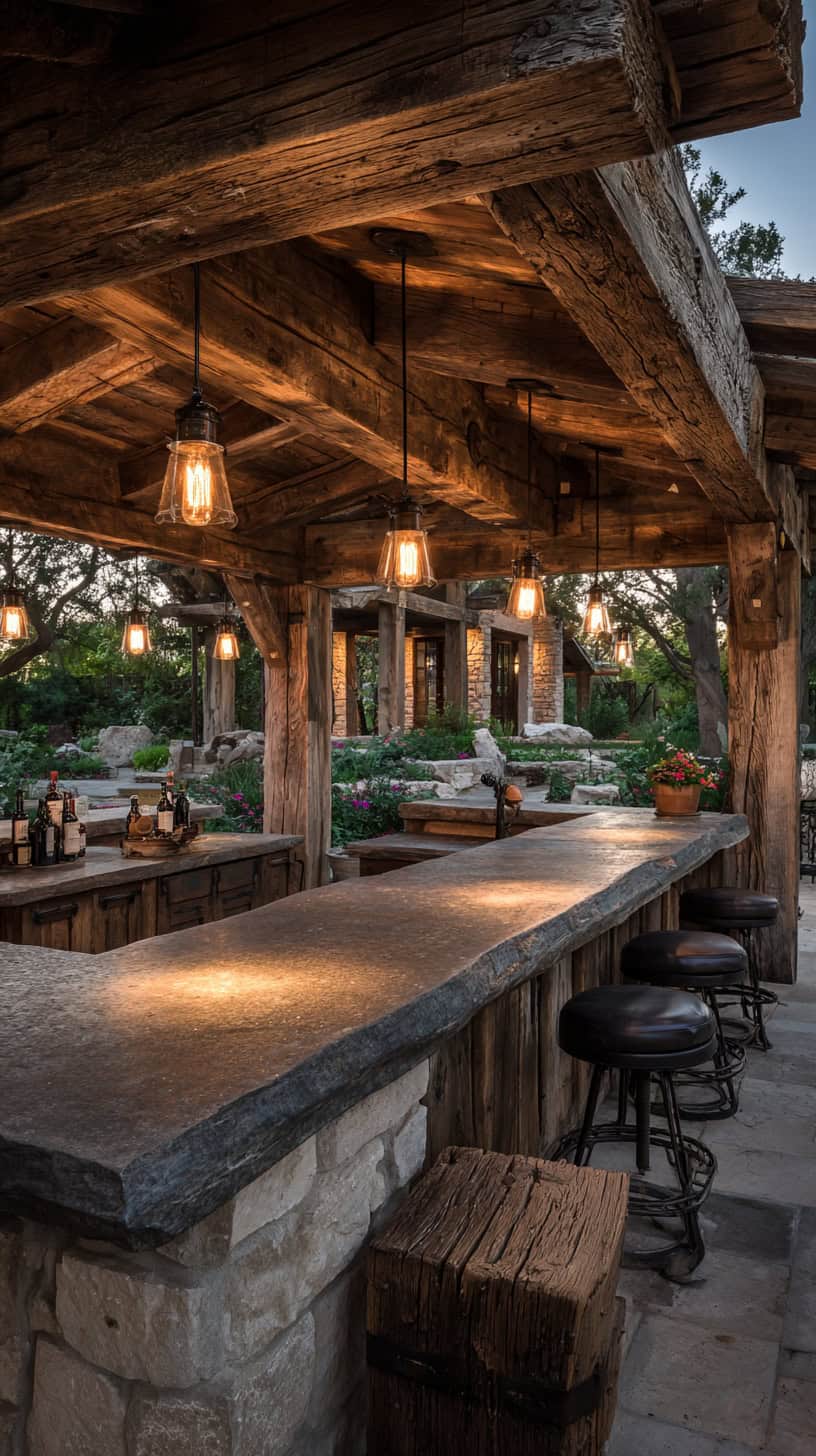 Rustic Wooden Beam Kitchen - Image 2