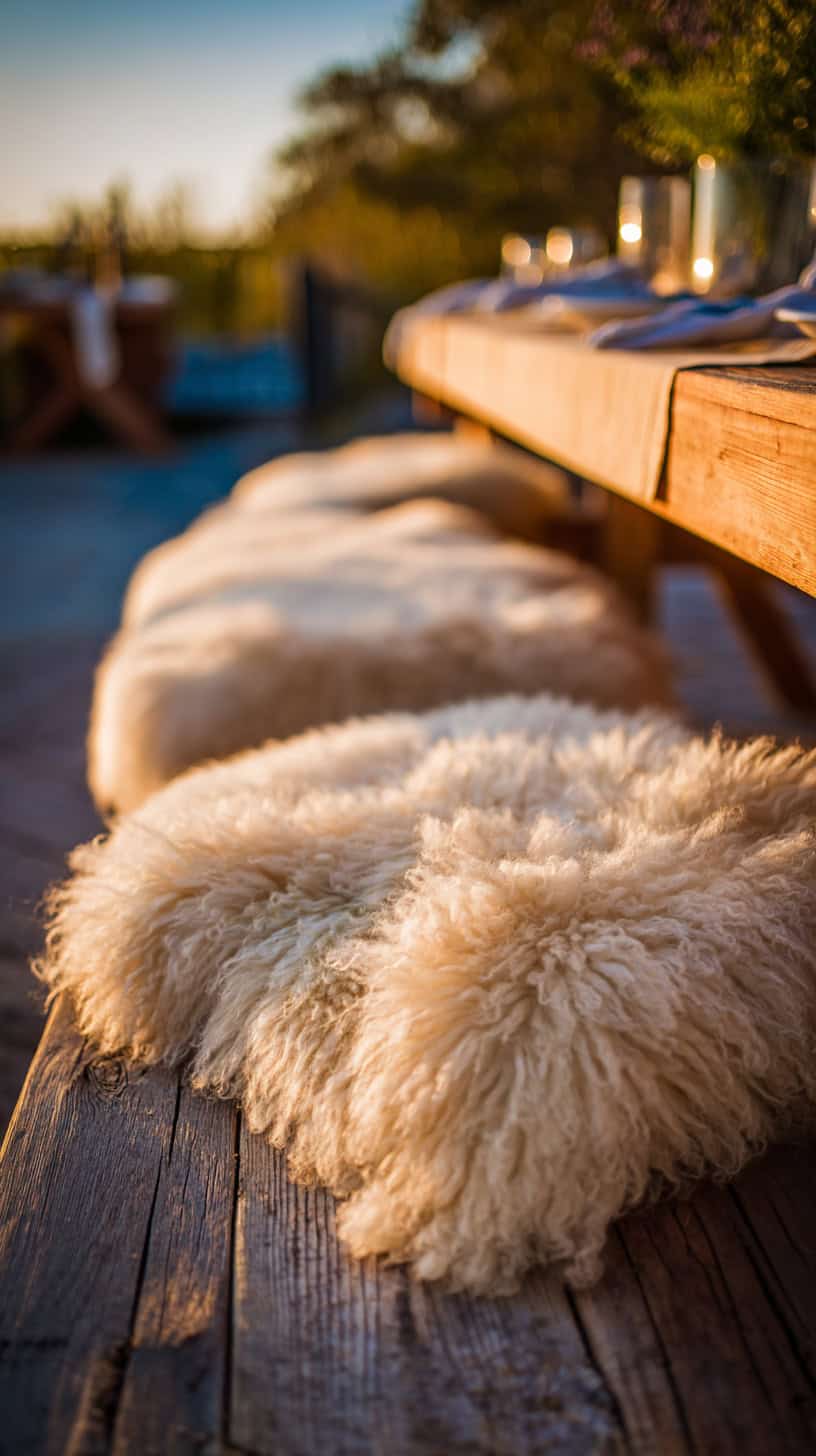 Sheepskin Bench Throws - Image 2
