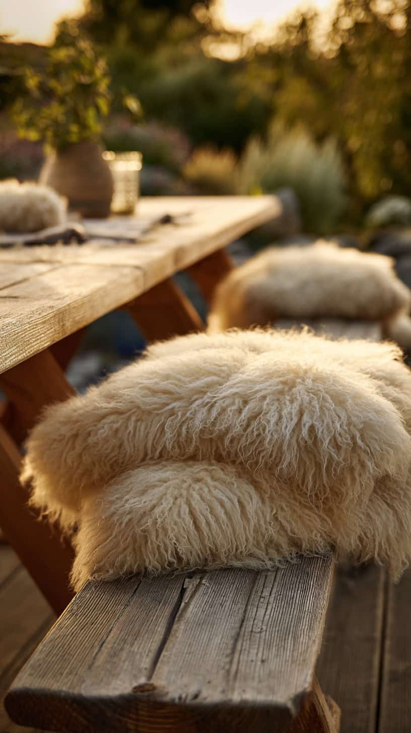 Sheepskin Bench Throws - Image 1