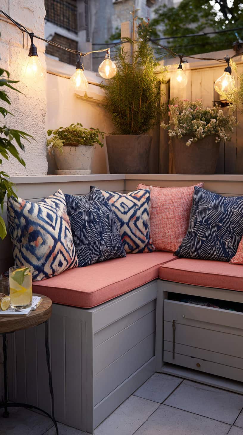 Small Patio Banquette Bench - Image 1