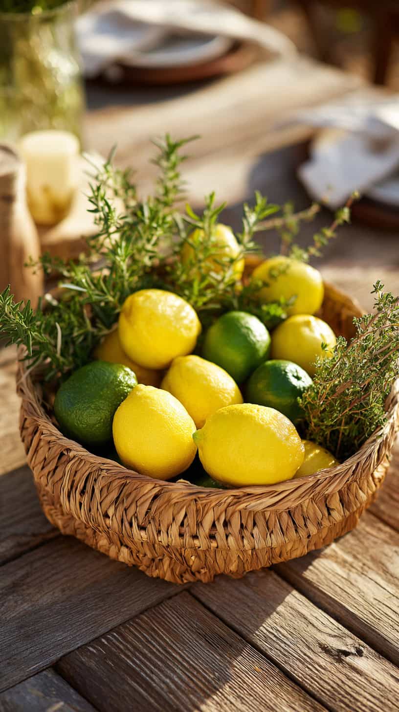 Straw Basket Centerpiece - Image 2