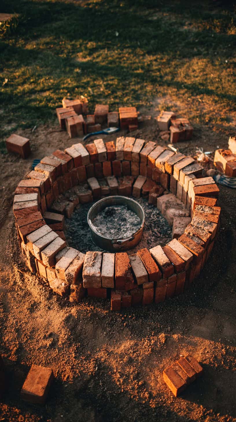 Super Easy DIY Brick Fire Pit Tutorial - Image 1